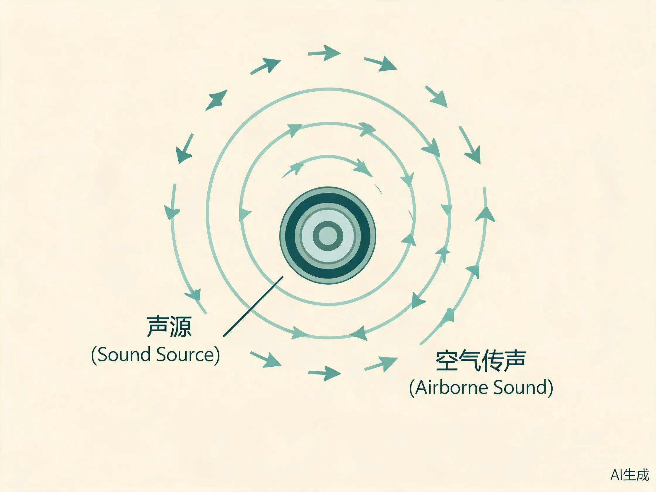 噪音类型传播示意图