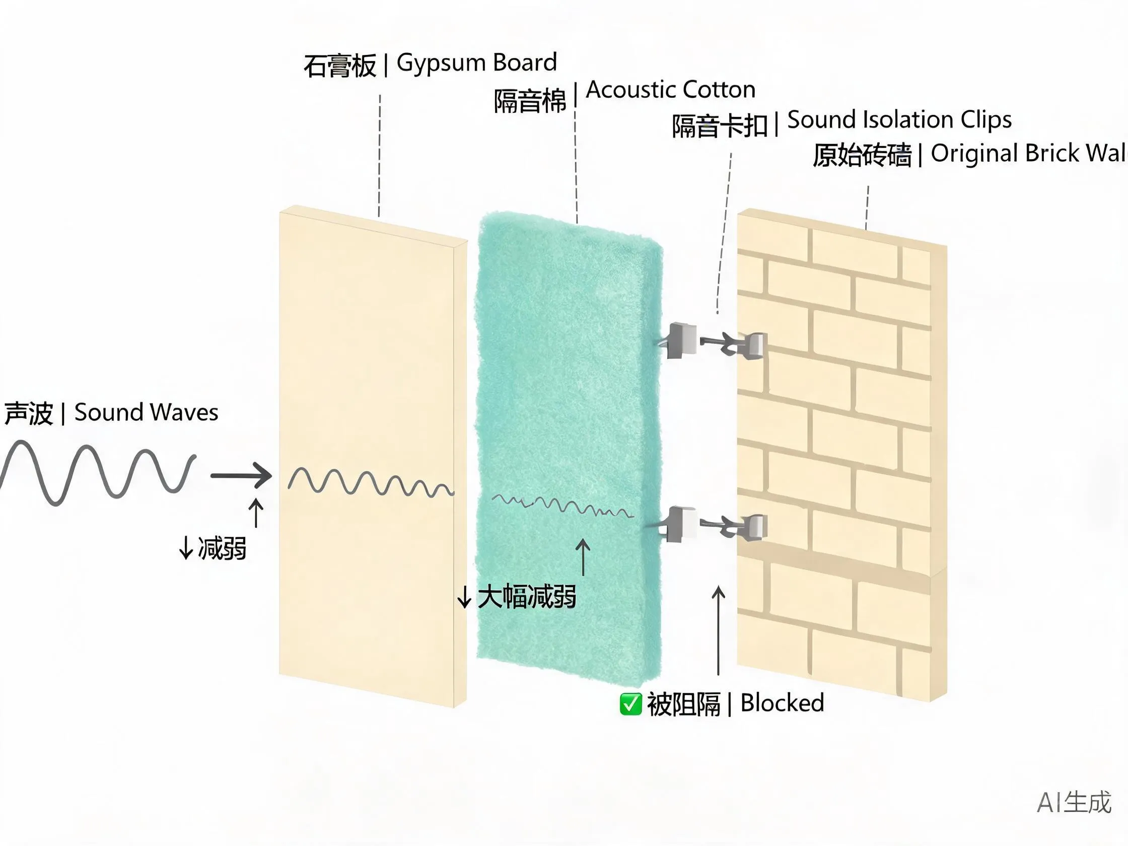 墙体隔音改造:共用墙加层施工全流程